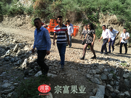 圖為：種植戶誠邀裴忠富規劃果園